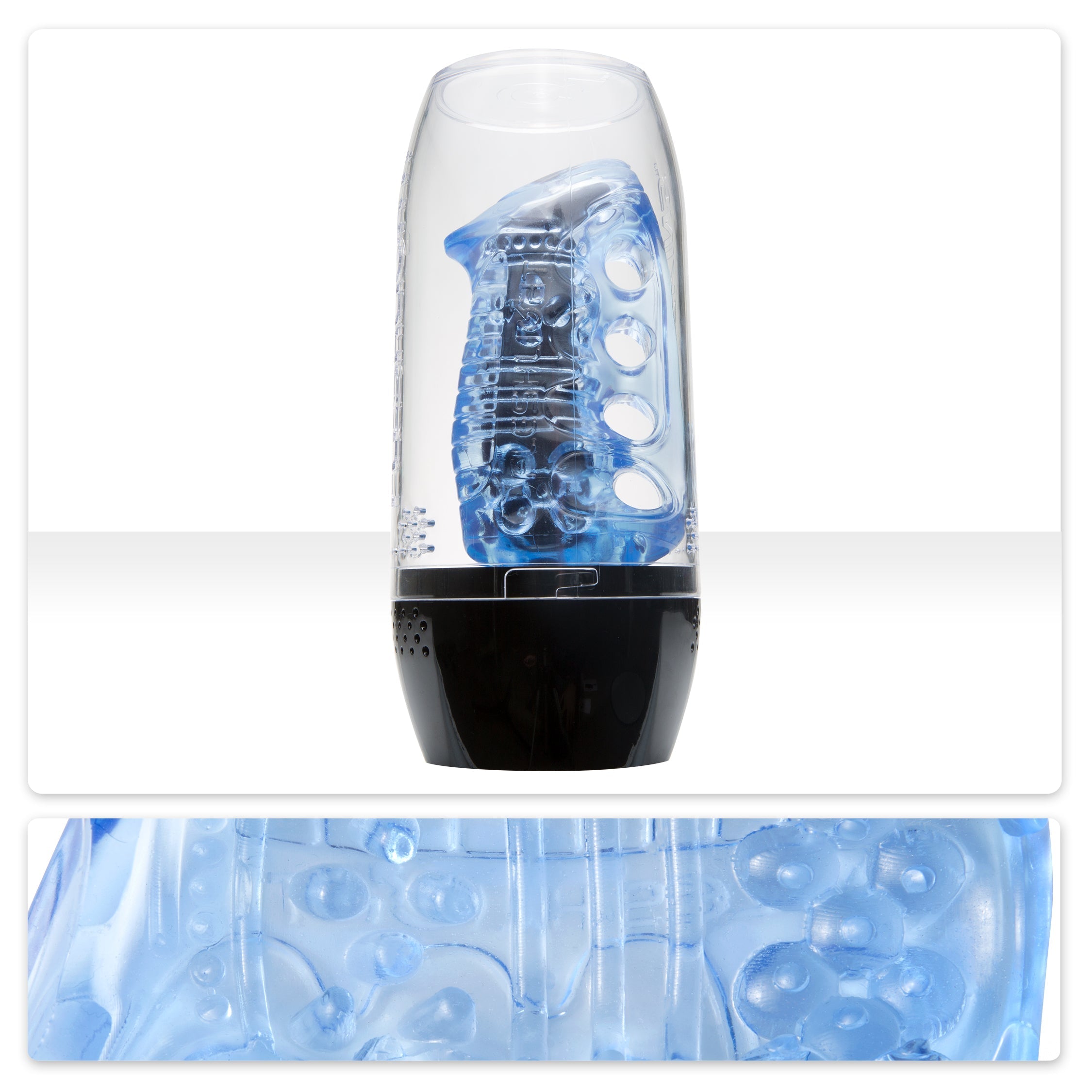 Fleshlight Fleshskins Grip Blue Ice Male Masturbator With Case Fleshlight Male Masturbators