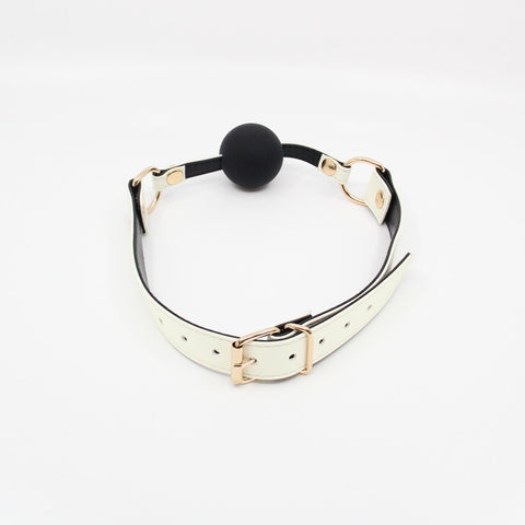 Love In Leather Glow in the Dark Gag With Ball - Bondage Gags and Bits