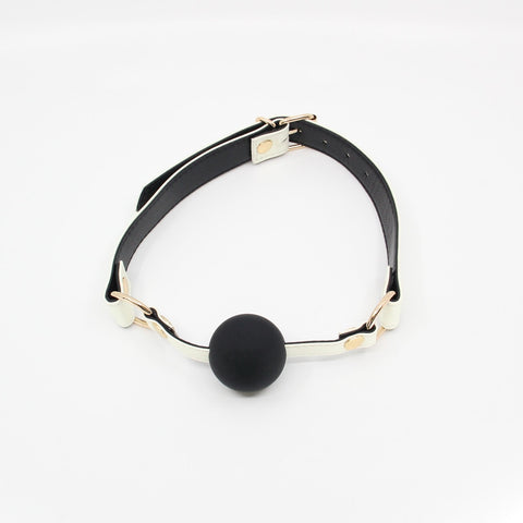 Love In Leather Glow in the Dark Gag With Ball - Bondage Gags and Bits