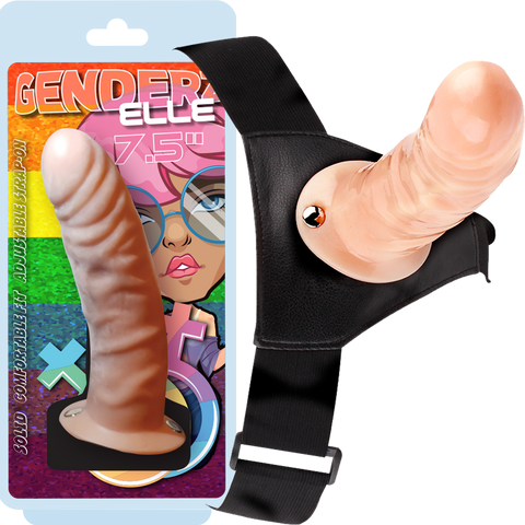 Genderz Elle Realistic Suction Cup Dildo 7.5 Inch Flesh - Realistic Dildos