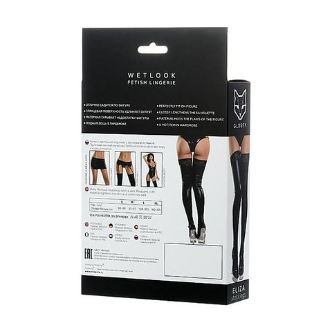 Glossy Eliza Wetlook Stockings by ToyFa - Her Fetish