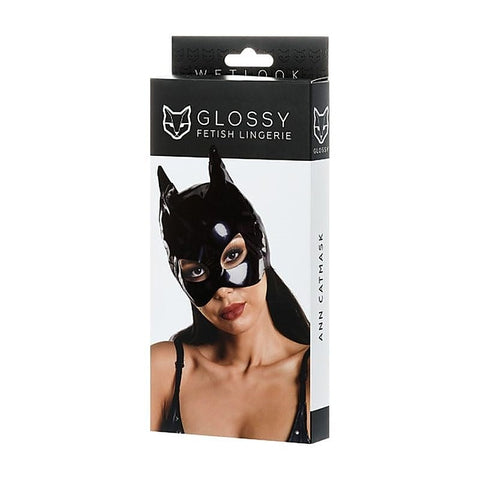 Premium Glossy Feline Allure Cat Mask by ToyFa - Her Fetish