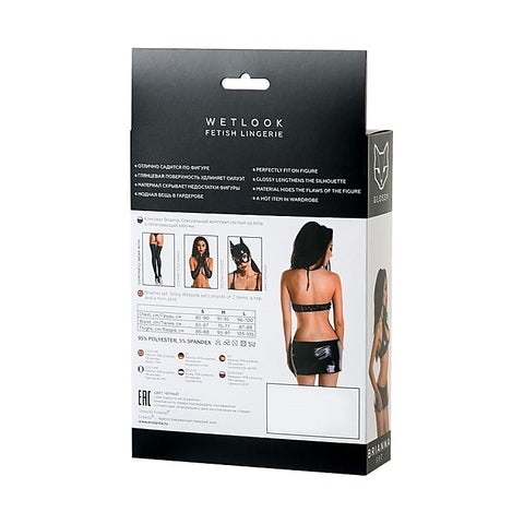 Glossy Wetlook Set Brianna by ToyFa - Bras and Bra Sets