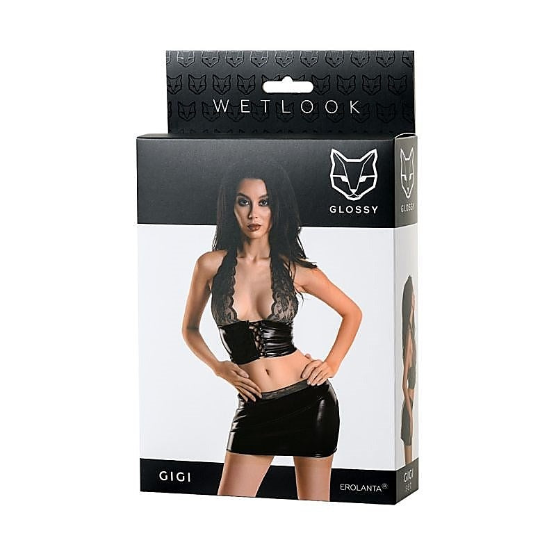 Premium Glossy Gigi Wetlook Set by ToyFa - Bras and Bra Sets