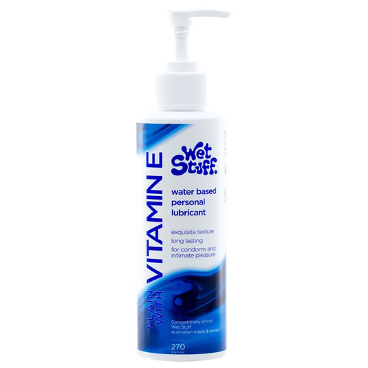 Wet Stuff With Vitamin E Lubricant Pump Top 270g Water Based Lubes