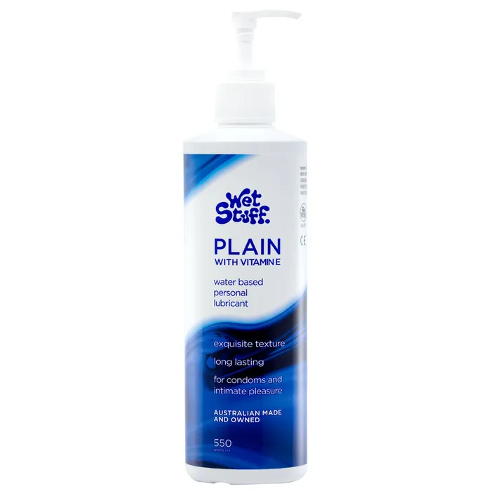 Wet Stuff With Vitamin E Lubricant Pump Top 550g Water Based Lubes