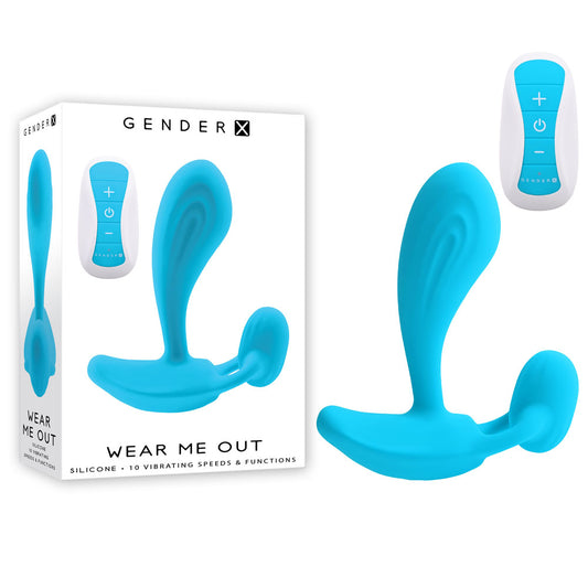 Gender X WEAR ME OUT Remote Controlled Wearable Adult Vibrator Blue - Remote Control Vibrators