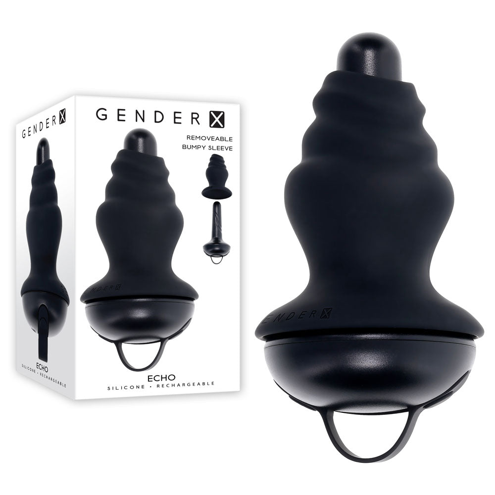 Gender X ECHO USB Rechargeable Butt Plug 15.3cm Black Butt Plugs