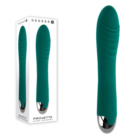 Gender X PIROUETTE USB Rechargeable G Spot Vibrator Green - G-Spot Vibrators