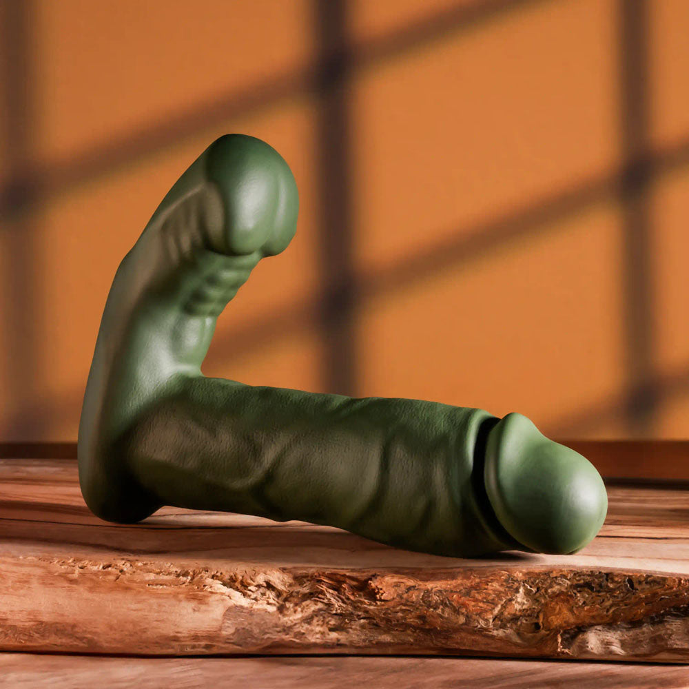 Gender X THE HUNK Vibrating Growing Dong Green Vibrating Dildos