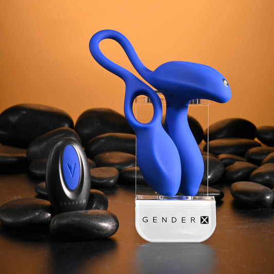 Gender X BACK FOR MORE Multi Use Unisex Dual Stimulator Blue G-Spot Vibrators
