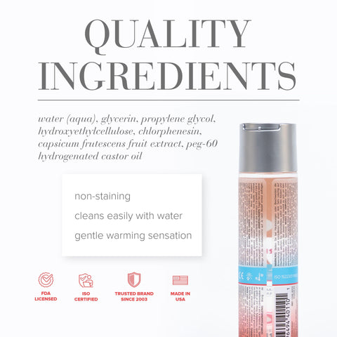 JO Anal H2O Warming Water Based Personal Lubricant - Water Based Lubes