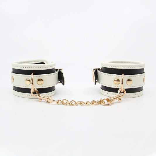 Love In Leather Glow In Dark Bondage Wrist Cuffs Default Title Cuffs And Restraints