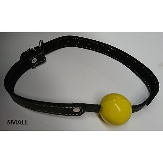 Amour Bondage Gag & Yellow Rubber Ball - Bondage Gags and Bits