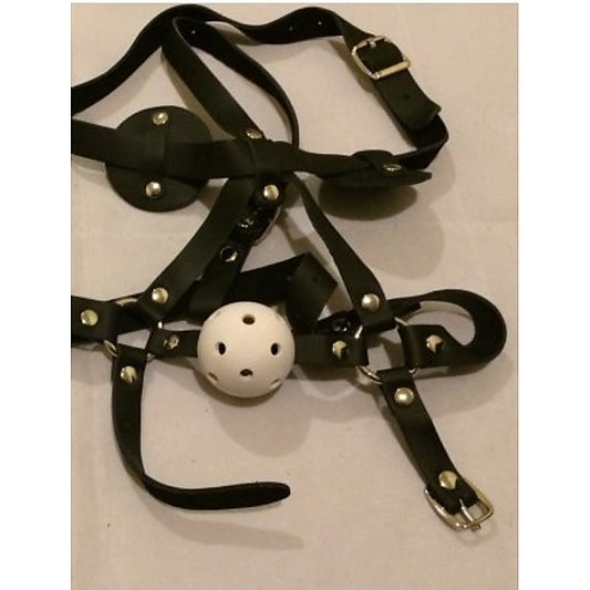 WildSecrets Gag & Blinker Leather - Bondage Gags and Bits