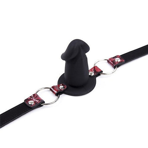 Diamond Strap Silicone Penis Gag by BDStyle - Bondage Gags and Bits