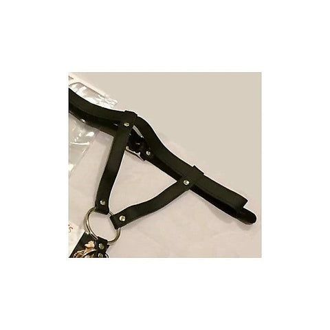 Leather Harness With Gates of Hell Rings by Hell's Couture - Male Chastity