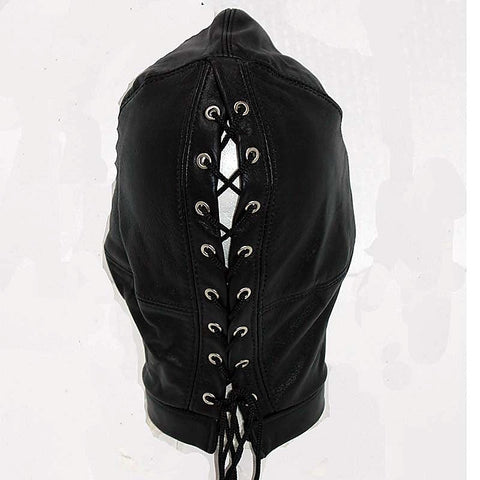 Premium Leather Bondage Hood by Hell's Couture - Bondage Hoods