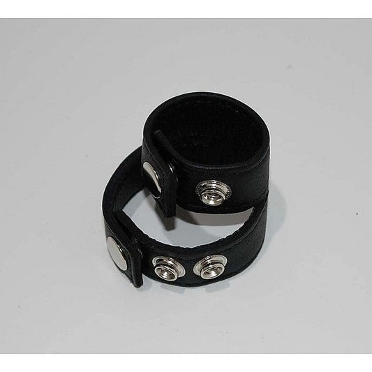 Hell's Couture Double Strap Leather Cock Ring - Elevate Your Intimate Pleasure - Cock Rings