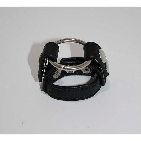 Sinners Leather Cock Ring With O-Ring by Hell's Couture - Cock Rings