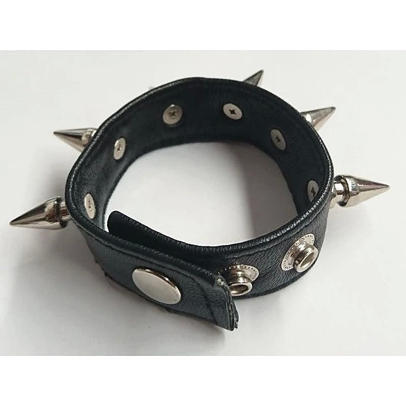 Spiked Leather Cockring by Hell's Couture - Cock Rings
