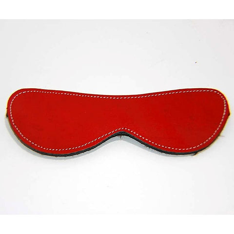 Fur Lined Leather Blindfold Red - Fancy Dress Ups