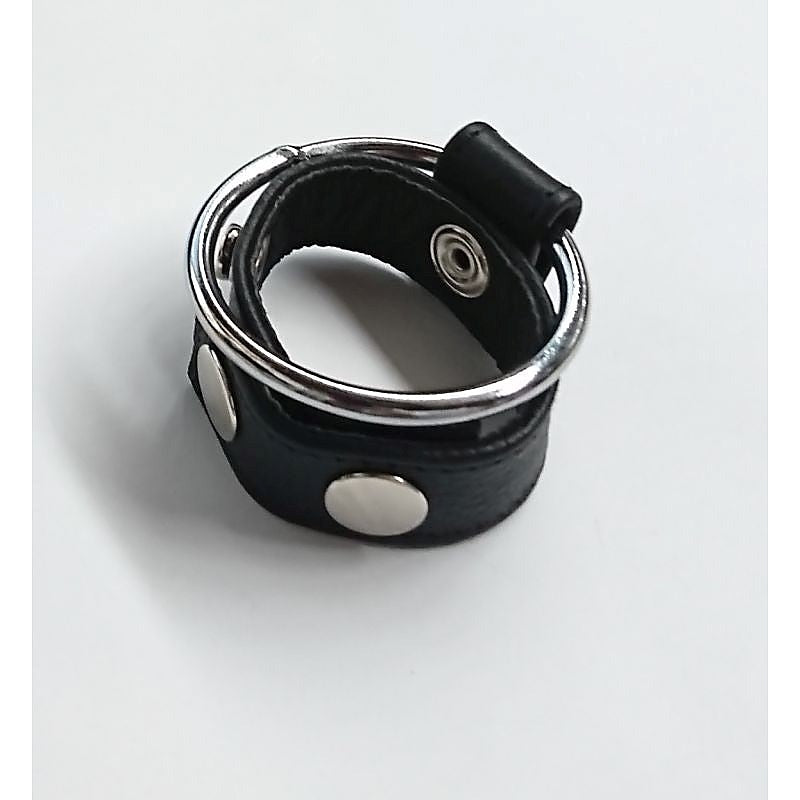 Sexy Dees Leather & Metal Cock Ring by Hell's Couture - Cock Rings