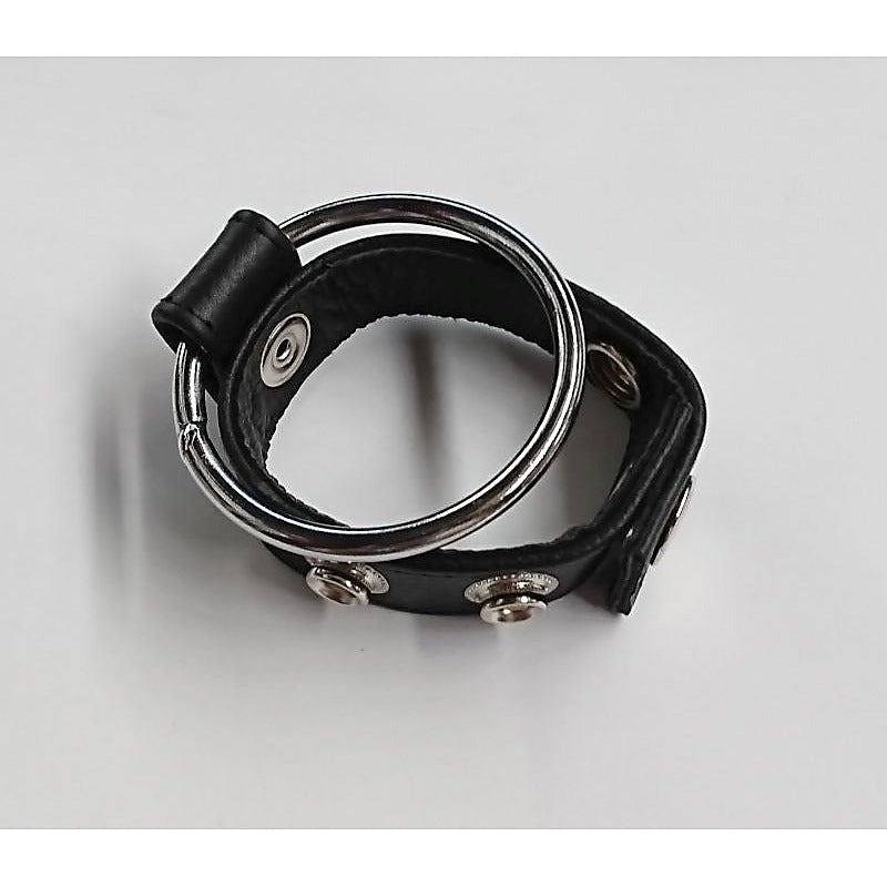 Sexy Dees Leather & Metal Cock Ring by Hell's Couture - Cock Rings