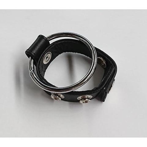 Sexy Dees Leather & Metal Cock Ring by Hell's Couture - Cock Rings