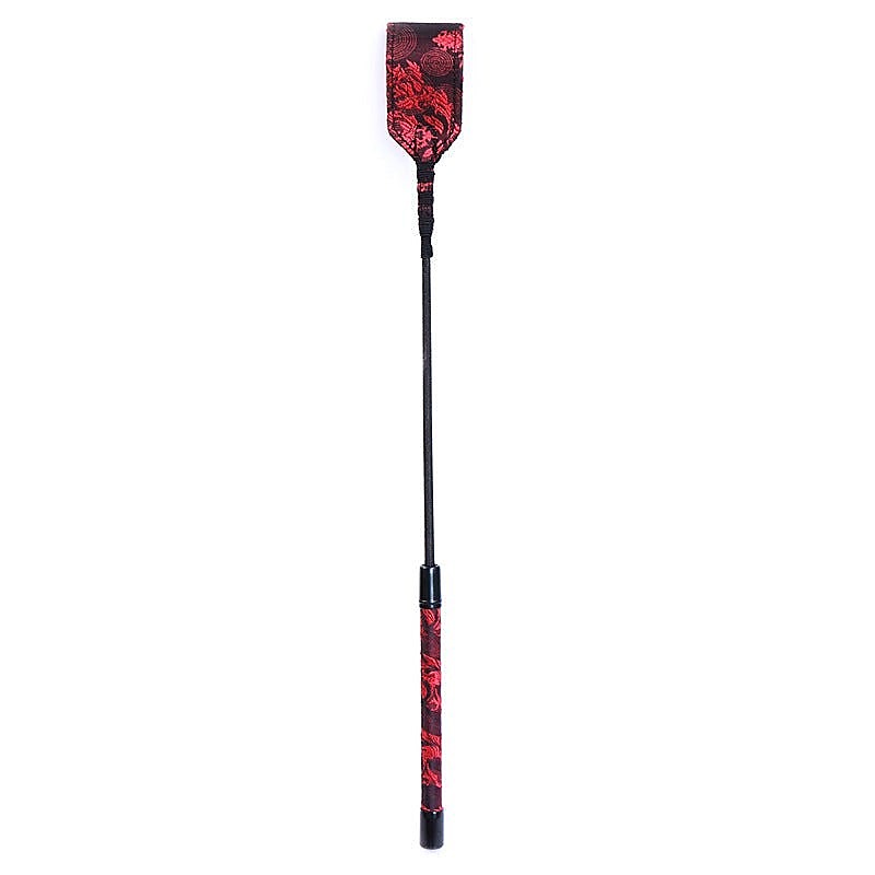 Red and Black Embossed Riding Crop - Whips And Crops