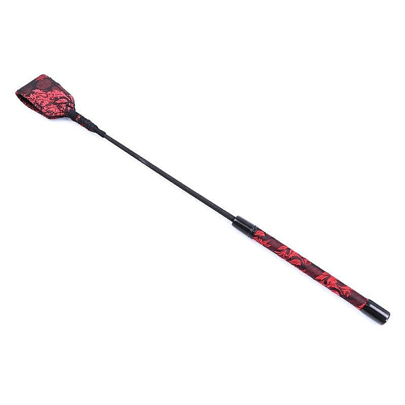 Red and Black Embossed Riding Crop - Whips And Crops