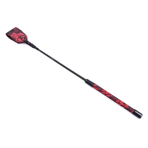 Red and Black Embossed Riding Crop - Whips And Crops