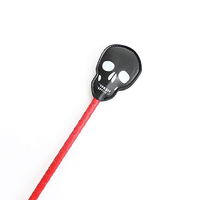 Red and Black Skull Crop - Whips And Crops