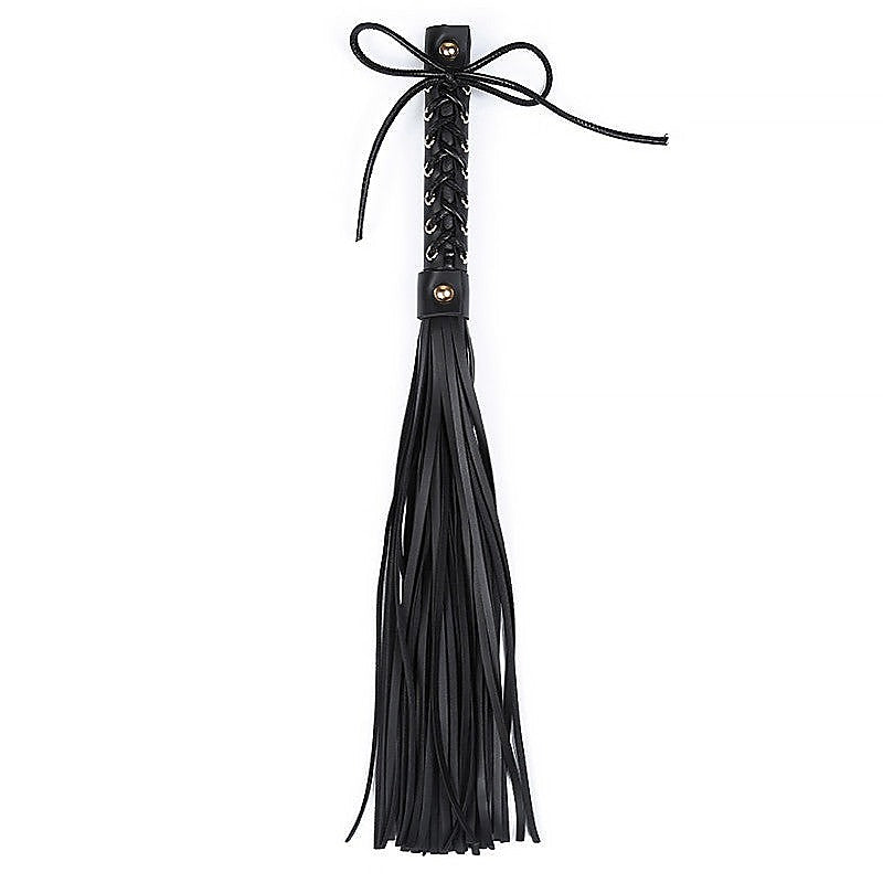 Unholy Whip With Bow Handle Leather Flogger - Whips And Crops