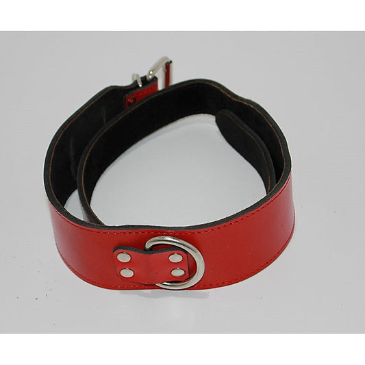 Hell's Couture Passion-Igniting Adjustable Red Leather Collar - Collars and Leads