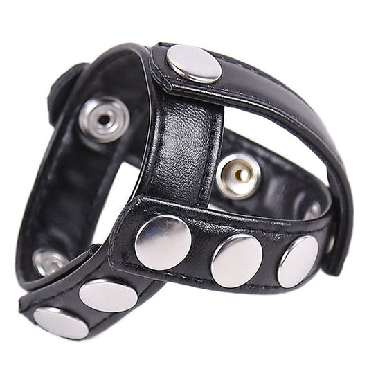 Leather Cock Ring & Ball Divider - Cock Rings