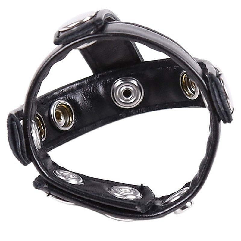 Leather Cock Ring & Ball Divider by Hell's Couture - Cock Rings