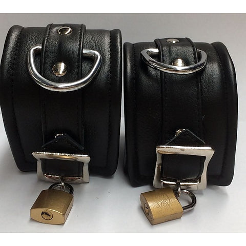 ErosLeather Ankle Cuffs by Hell's Couture - Cuffs and Restraints