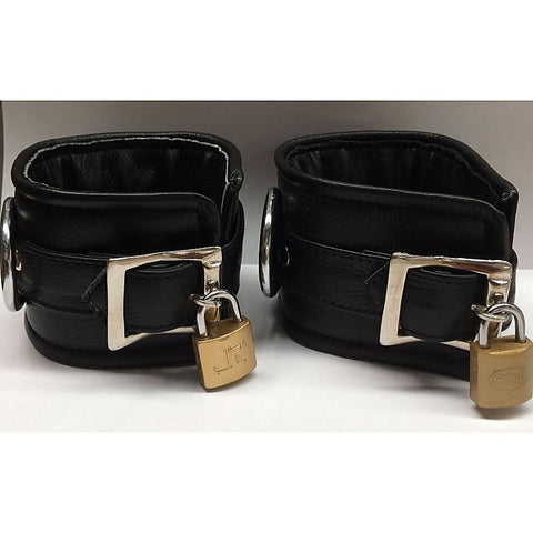 ErosLeather Ankle Cuffs by Hell's Couture - Cuffs and Restraints