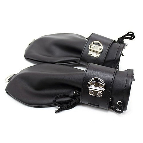 Spartacus Faux Leather BDSM Mittens by Hell's Couture - Cuffs and Restraints