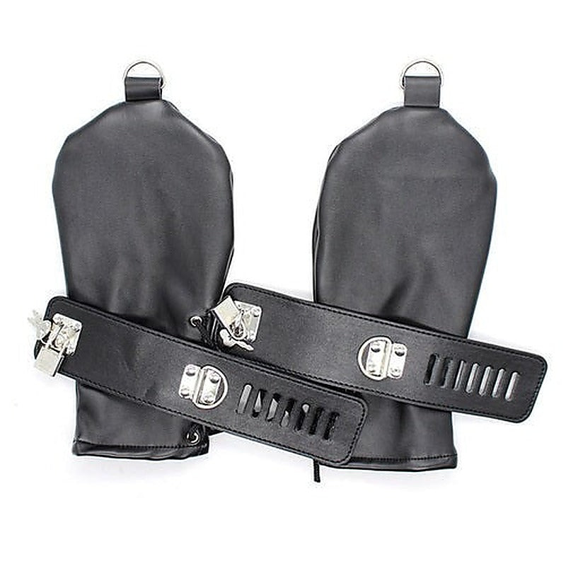 Spartacus Faux Leather BDSM Mittens by Hell's Couture - Cuffs and Restraints