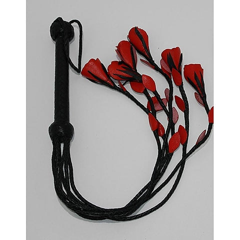 House of Harlot Flogger Black Leather Six Tails