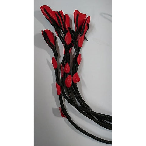 House of Harlot Flogger Black Leather Six Tails