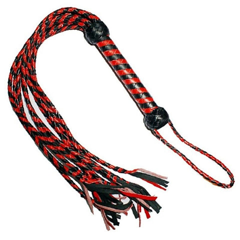 Kinky Leather Flogger With Nine Tails