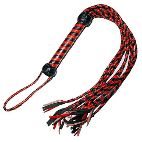 Kinky Leather Flogger With Nine Tails