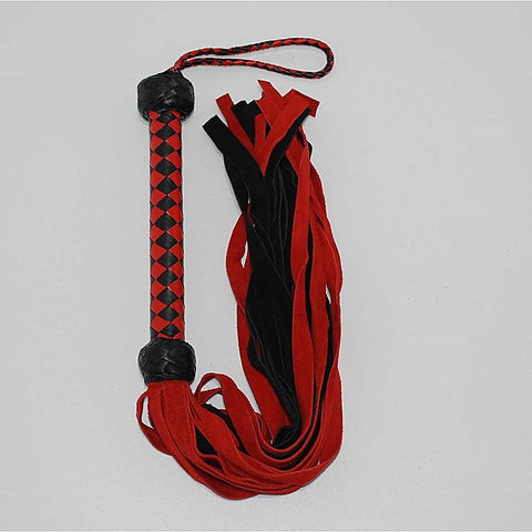 Snake Whips Black and Red Flogger