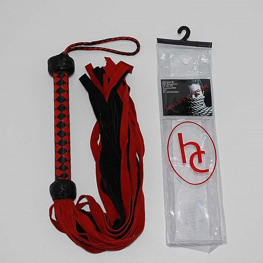 Snake Whips Black and Red Flogger