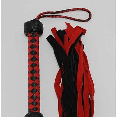 Snake Whips Black and Red Flogger