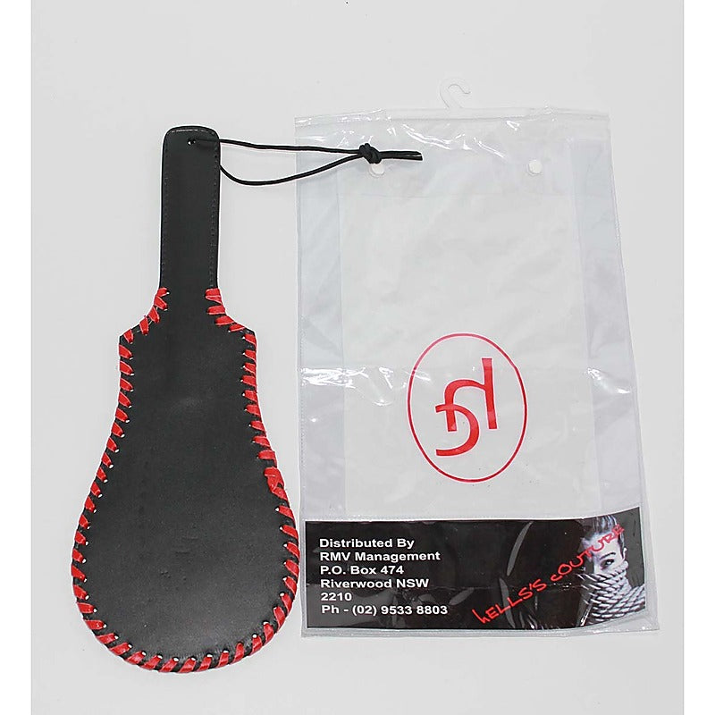 Whipped Ass Oval Leather Paddle 35cm - Paddles And Slappers