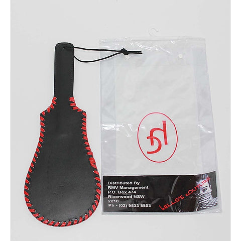 Whipped Ass Oval Leather Paddle 35cm - Paddles And Slappers